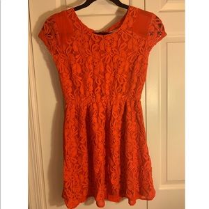 Urban Outfitters lacey orange red dress